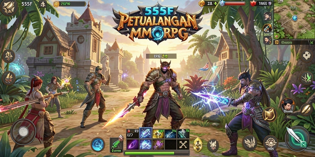 Tampilan gameplay menawan dari 555F yang memikat pemain.