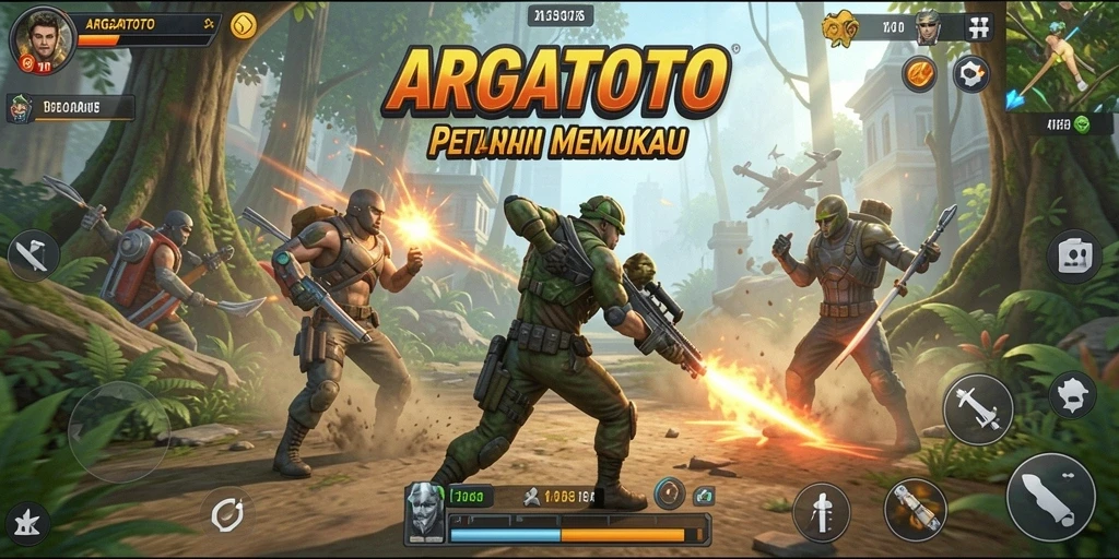 Gameplay ARGATOTO menampilkan pertarungan aksi yang seru dan dinamis.