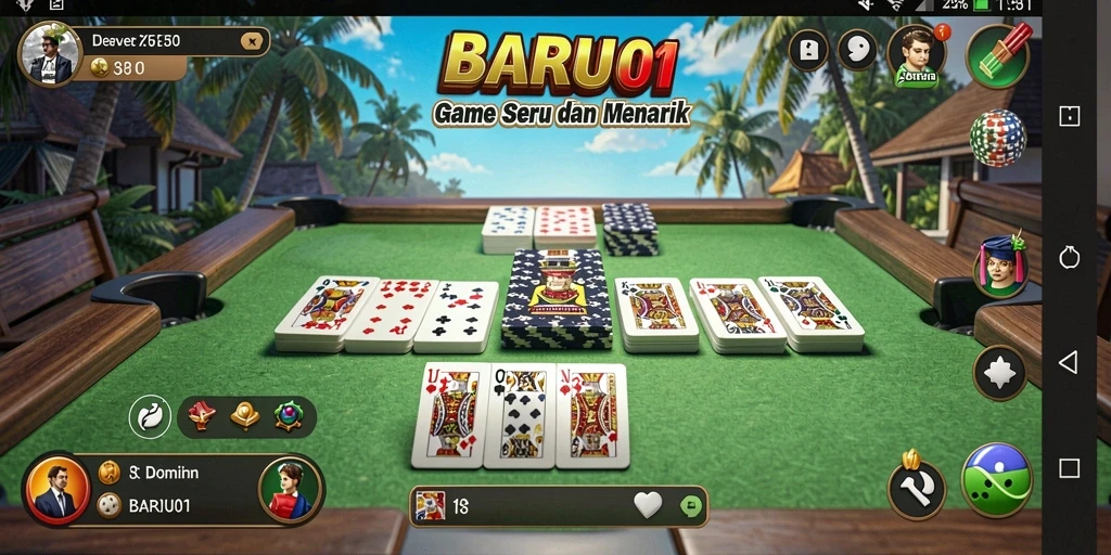 Tampilan gameplay seru dalam permainan Domino BARU01.