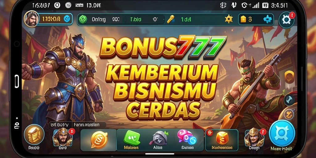 Tangkapan layar gameplay BONUS777 menampilkan dinamika manajemen bisnis yang seru.