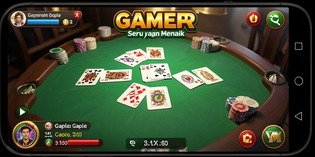 Screenshot GAMERP menampilkan serunya permainan Gaple.