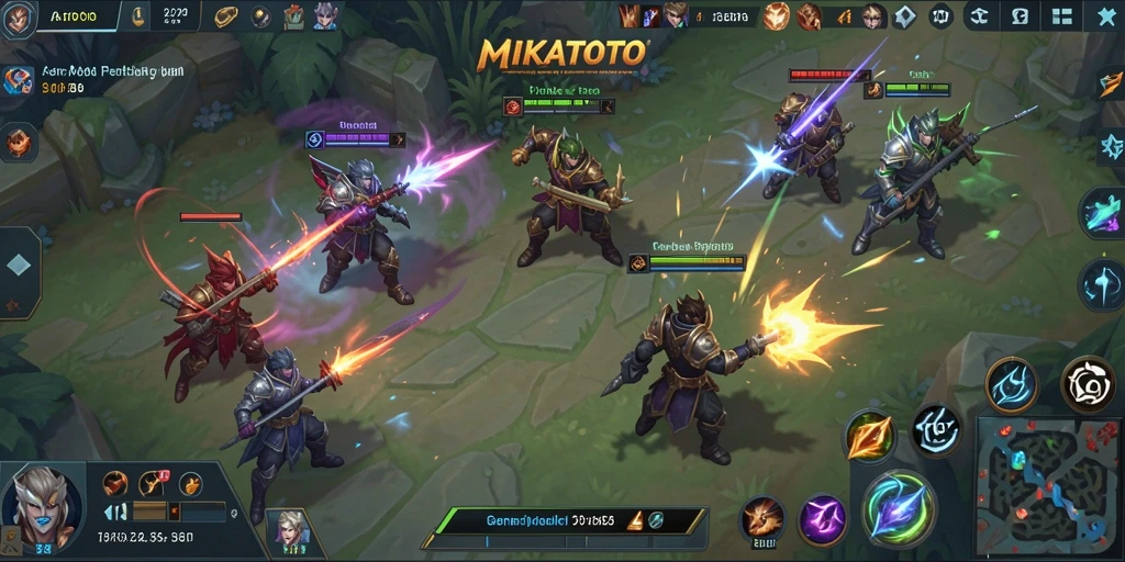 Tampilan gameplay MIKATOTO yang intens dan seru.