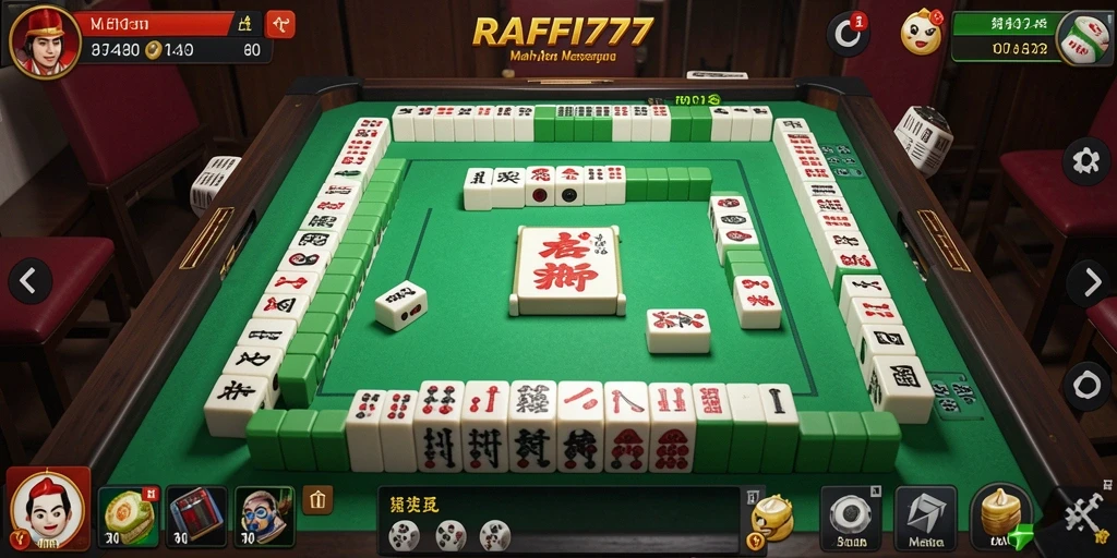 Tampilan gameplay seru dari RAFFI777 dalam permainan Mahjong.