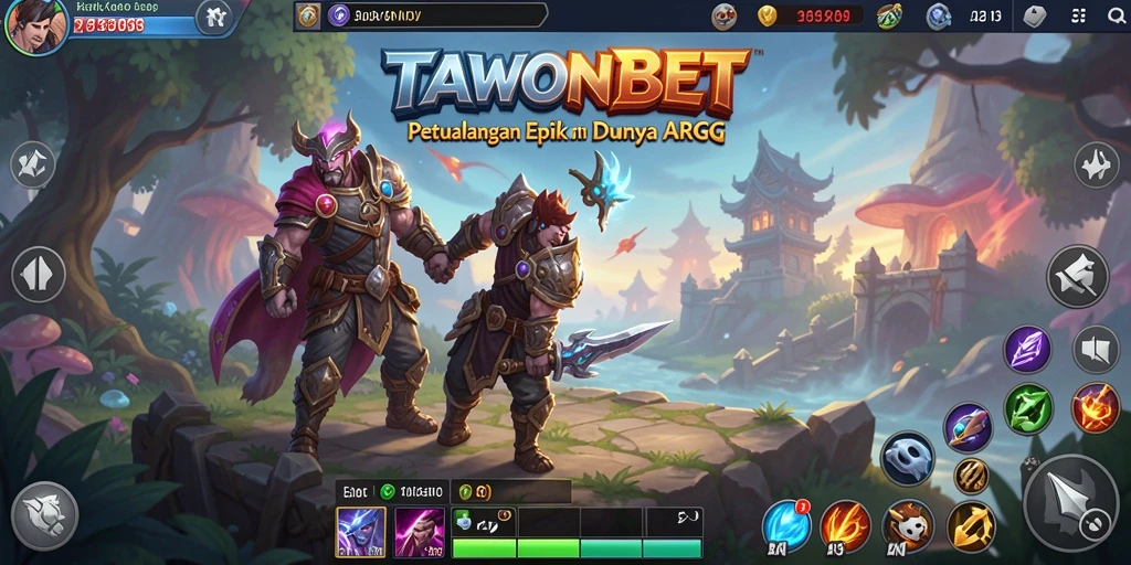 Tampilan mendebarkan dari gameplay TAWONBET dalam dunia ARPG.